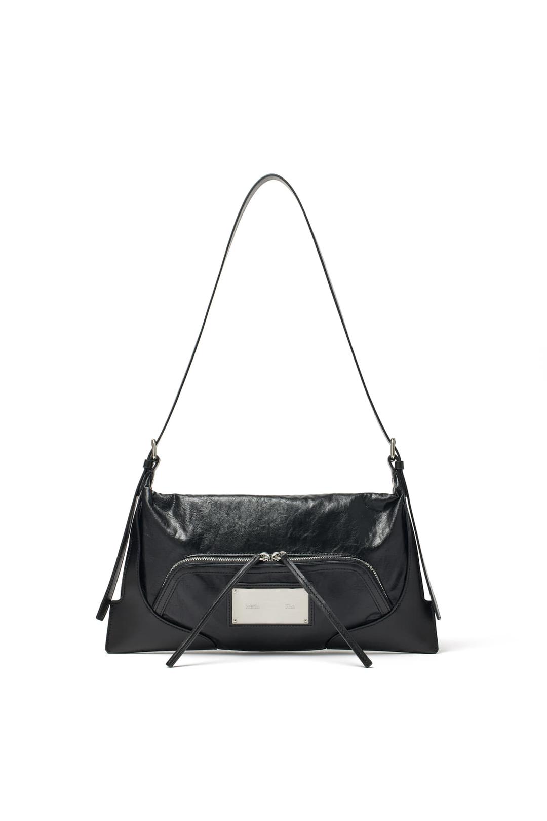 TWO WAY STRAP SQUARE MINI BAG IN BLACK