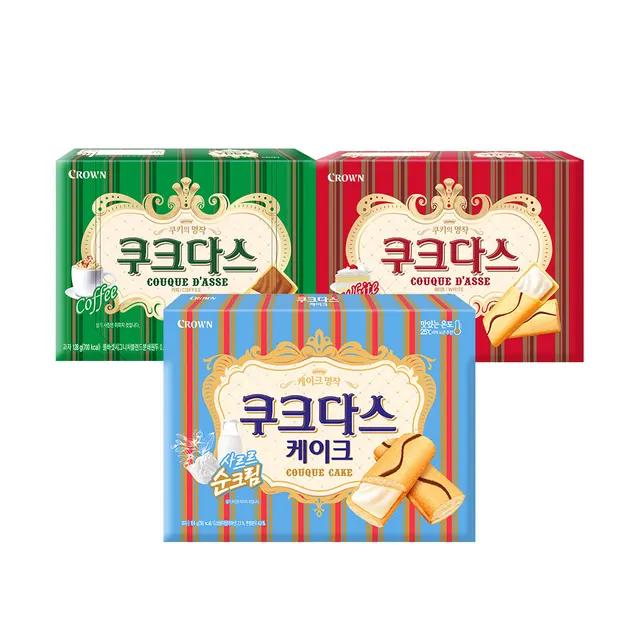 크라운 쿠크다스 5개 모음 (3종 택1) / 커피 화이트 케이크