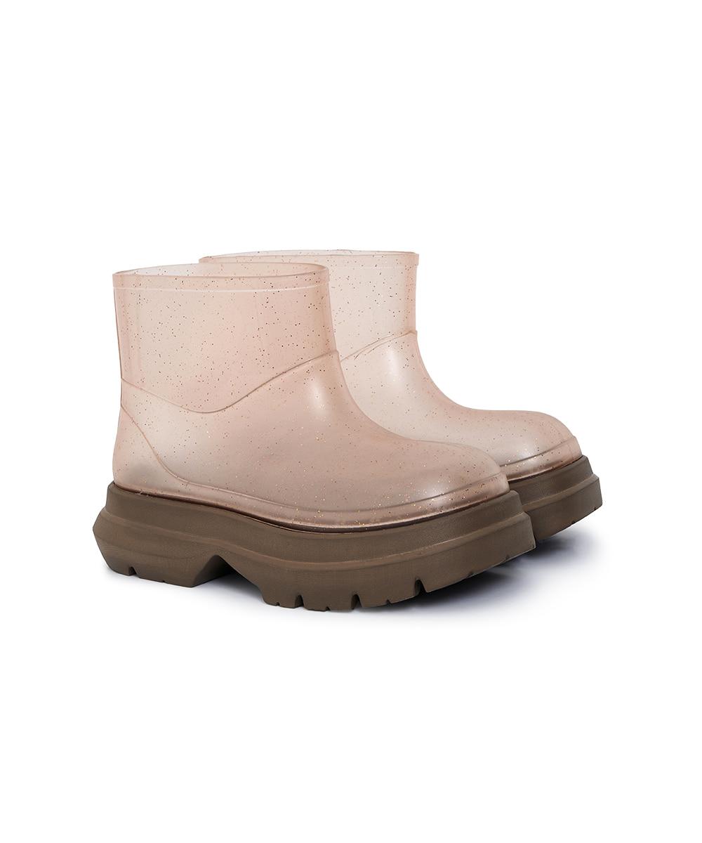 [NEW 10%ㅣ06.23이내 출고] GLAIR FLATFORM SHORT BOOTS - GLITTER BROWN