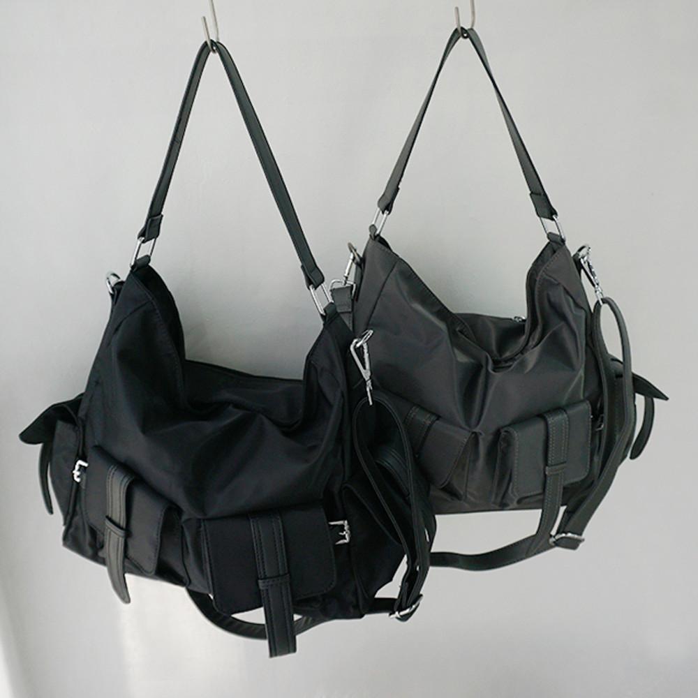 나일론 투포켓 빅 숄더백 노트북 보부상가방