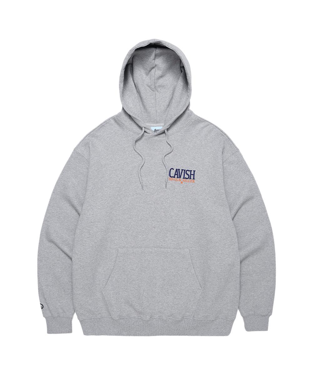 SERIF EMB HOODIE [GREY]