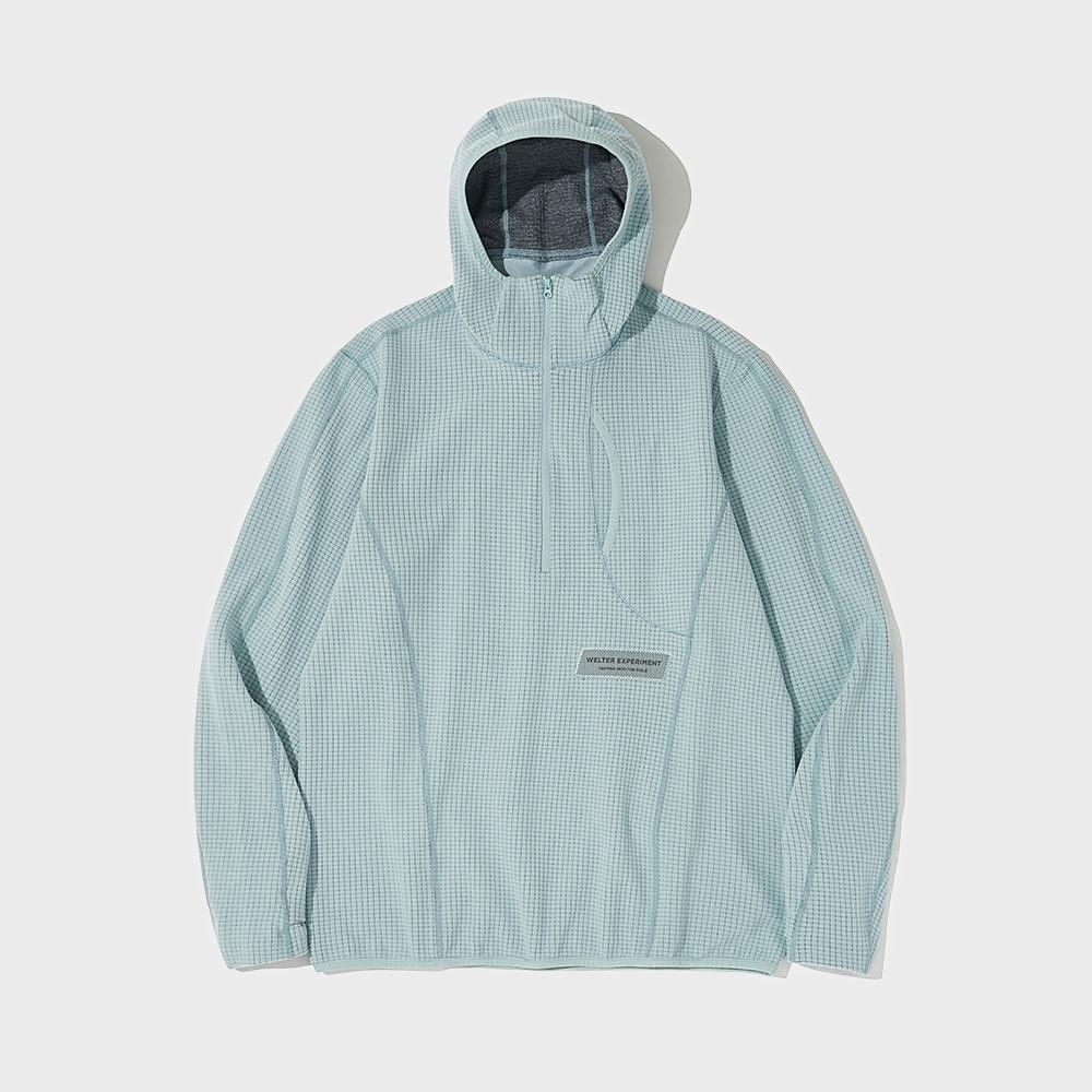 SQUARE FLEECE HOOD PULLOVER_BLUE_WLT034