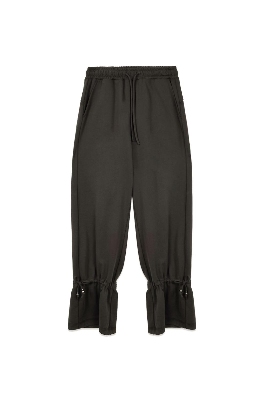 STRING DETAIL SWEATPANTS IN CHARCOAL