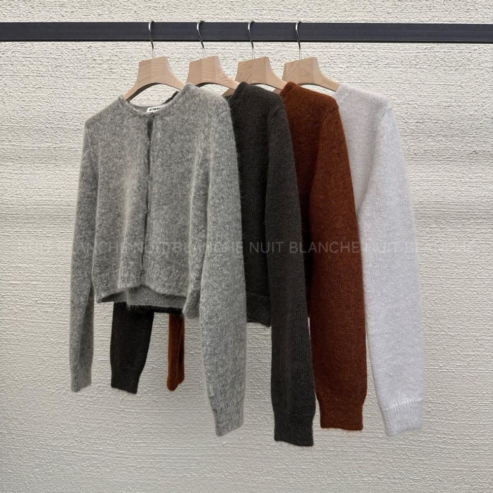 (일본 원단) AT THE BAGEL 엣더베이글 키드모헤어 엘로 가디건 (4 color)