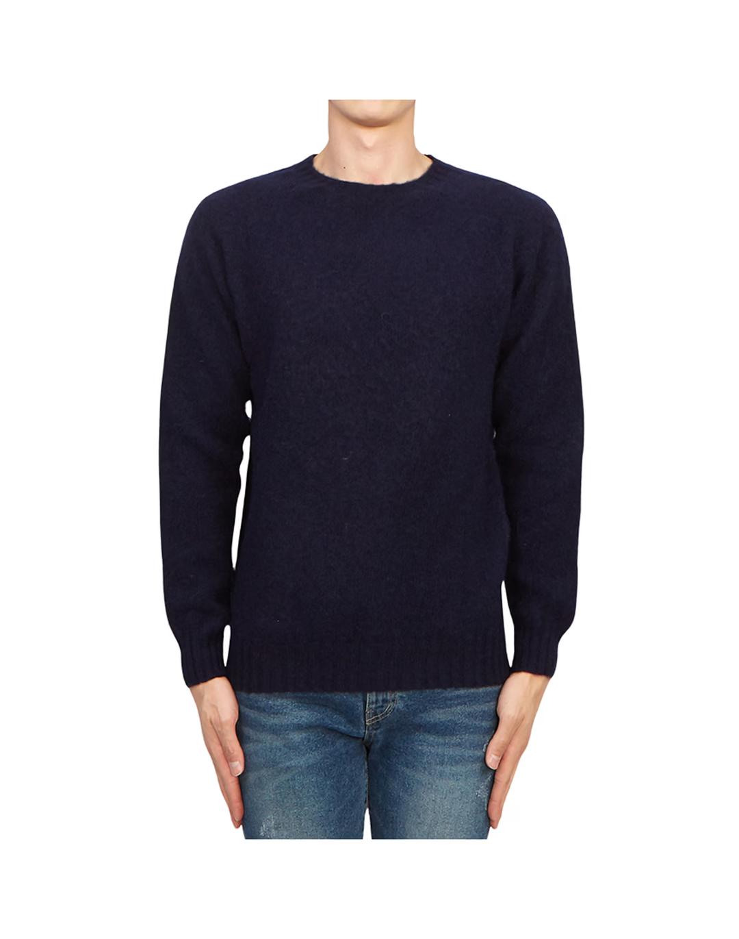 할리 오브 스코틀랜드 쉐기독 남성 니트 M3834 7 NEW NAVY