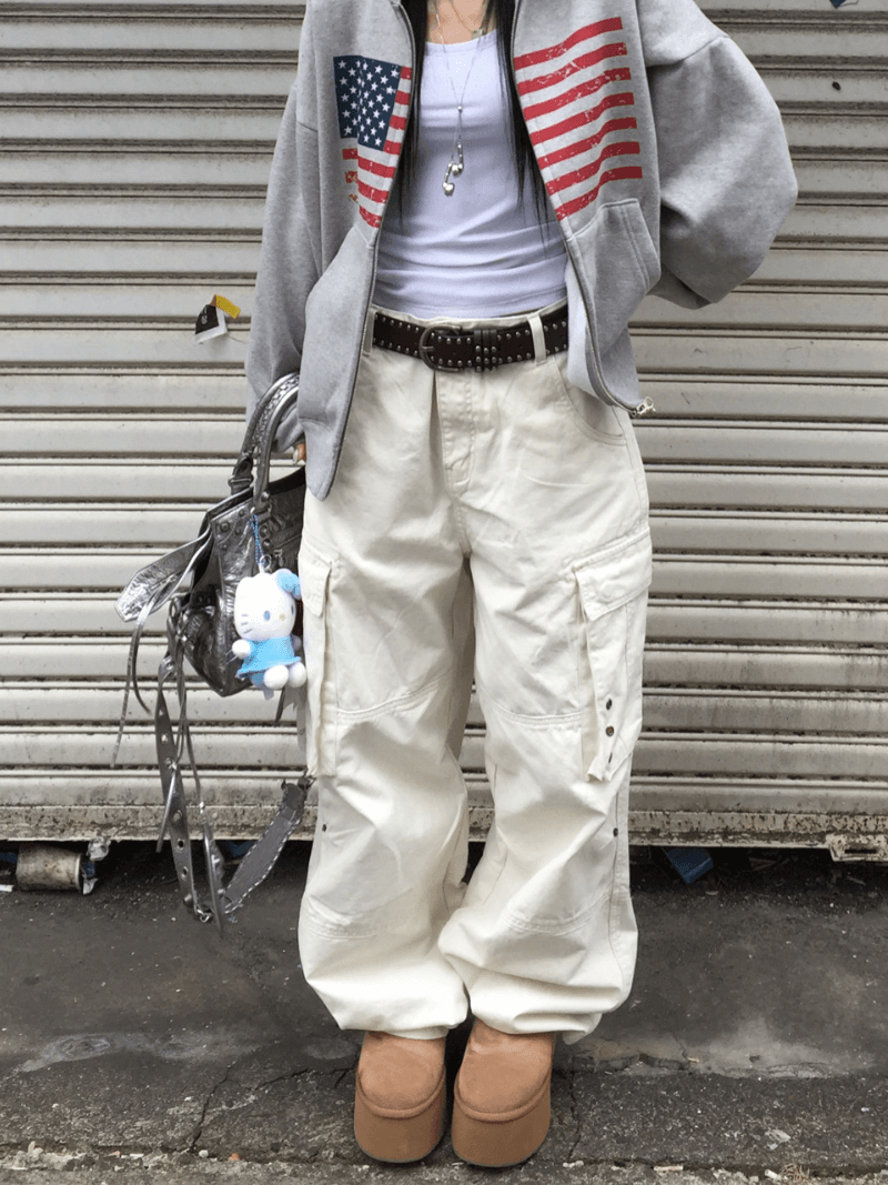 갱갱샵 ♨주문폭주♨ #피스 입체 카고 팬츠 (XS, S, M, L)