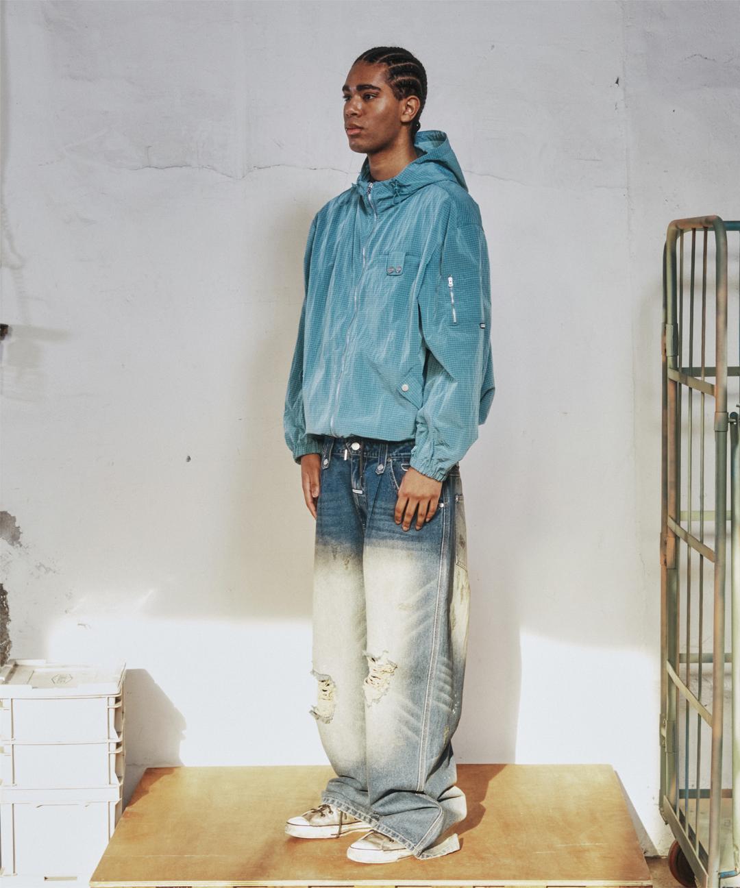 RIBSTOP SHEER WINDBREAKER BLUE