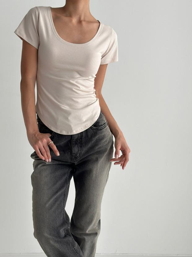 실켓스티치유넥굴림반팔티(캡소매) 시크릿오즈 ozbridge