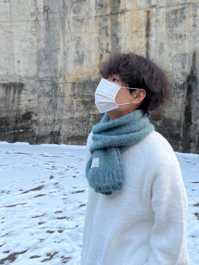 mohair wool muffler -4C