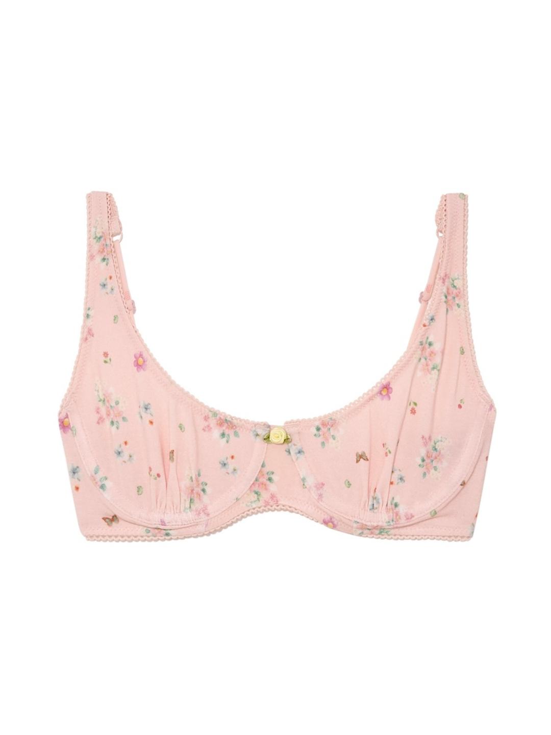 ROSY PICOT BRA (PINK BOUQUET)