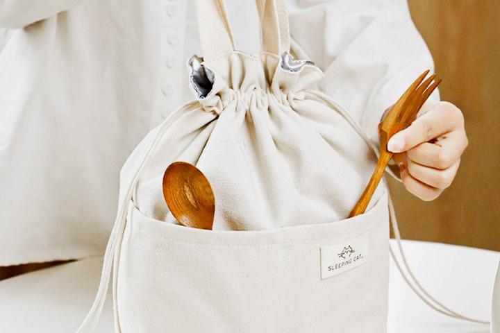 캔버스 포켓 피크닉 도시락 가방 보온 보냉백