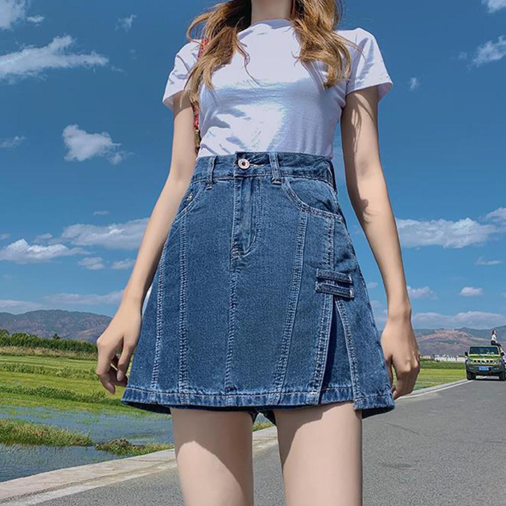 4부 데님스커트팬츠 청치마반바지