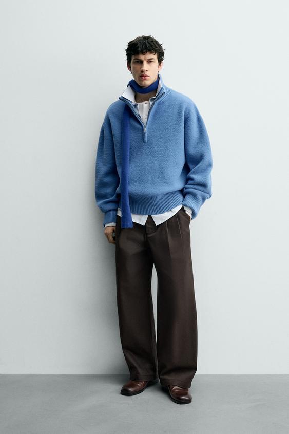 텍스처 박시핏 스웨터