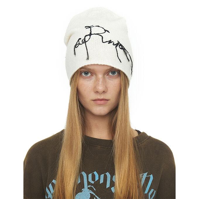 HAND STITCH BEANIE / IVORY