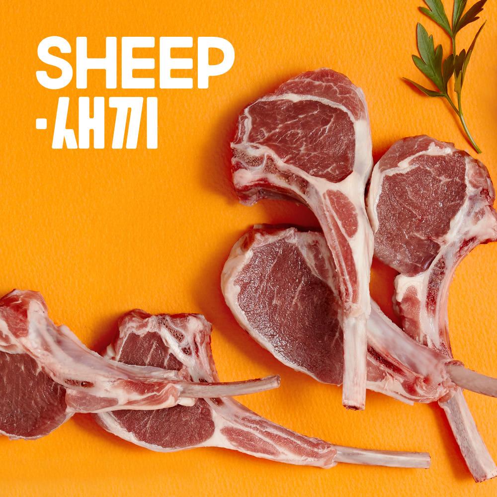 3개월미만 프렌치랙-양갈비 양고기 밀키트 캠핑 쉽새끼 목초육 프랜치랙 프렌치렉