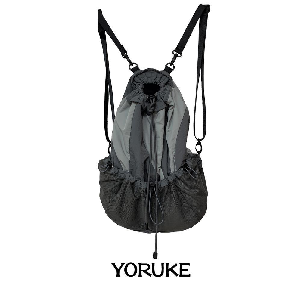 매쉬 믹스 가벼운가방 스트링백팩 3colors 텀블러백 등산가방