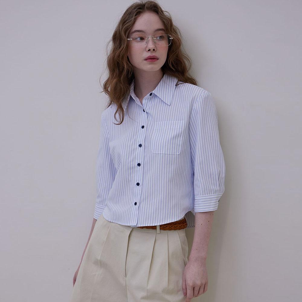 HOPE STRIPE SHIRT_2COLORS_SKY BLUE