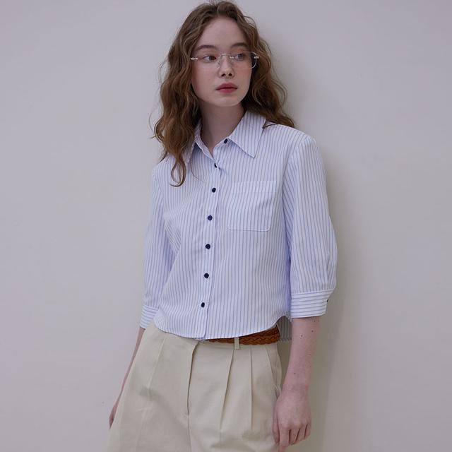 HOPE STRIPE SHIRT_2COLORS_SKY BLUE