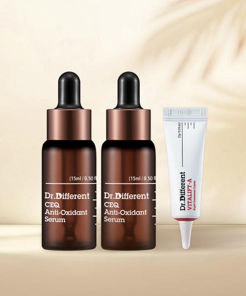 [비타민C 세럼] CEQ 안티옥시던트 세럼 15ml 2개입 + 비타리프트A 미니어처