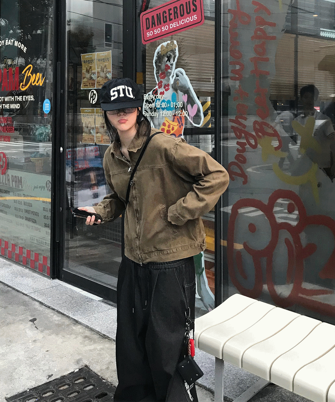 BW 제이 워시드 카라 자켓