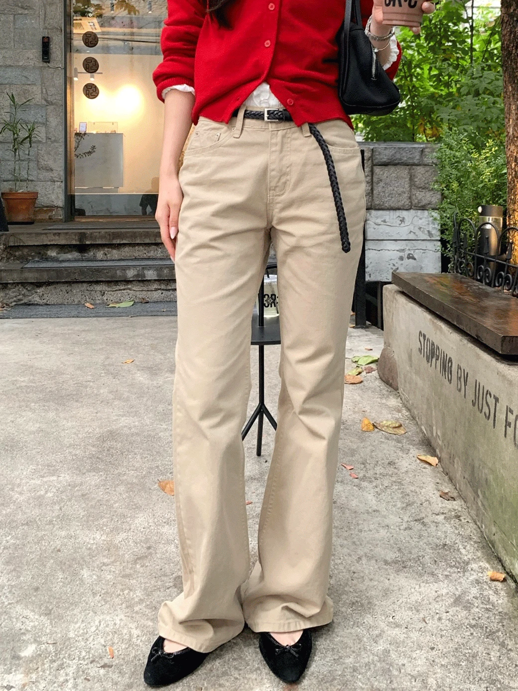 NG. Cotton Low-Rise Flare Pant