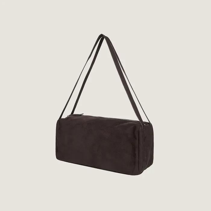 Suede Shoulder Bag (Brown)