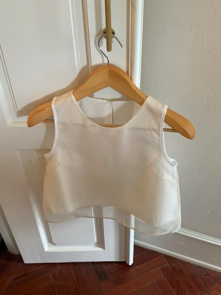 베이지당일 / Liberty 리버티 오간자 나시 레이어드 블라우스 민소매 3colors