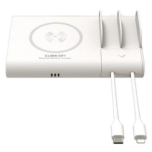 큐브온 맥세이프 3포트 유무선 고속충전기 C타입 / 8핀 - 충전기 | 쿠팡