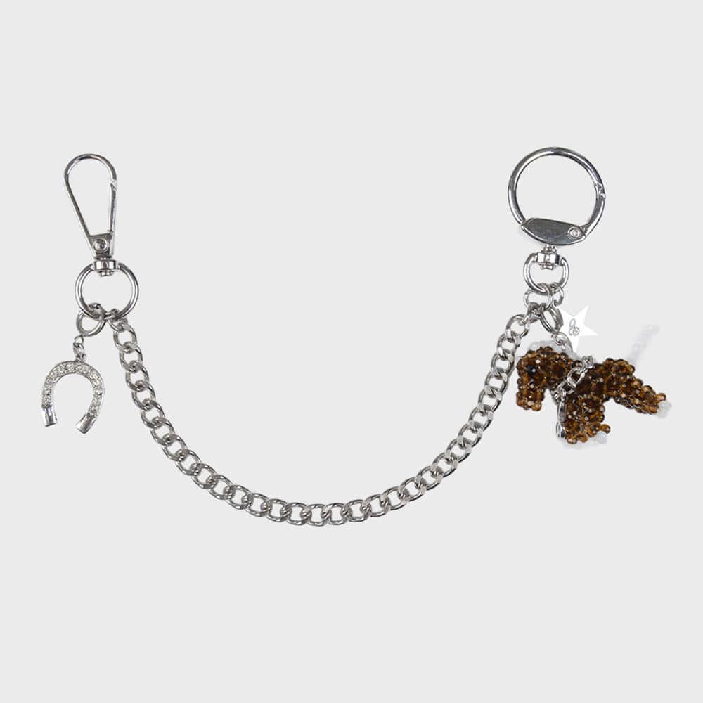 BEADED PETITE FURNY DOLL BAGCHARM (CHOCOLATE BROWN)