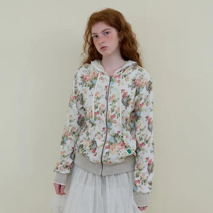 [03월 09일 예약발송] 234. Flower Lace Zip-up _ Ivory
