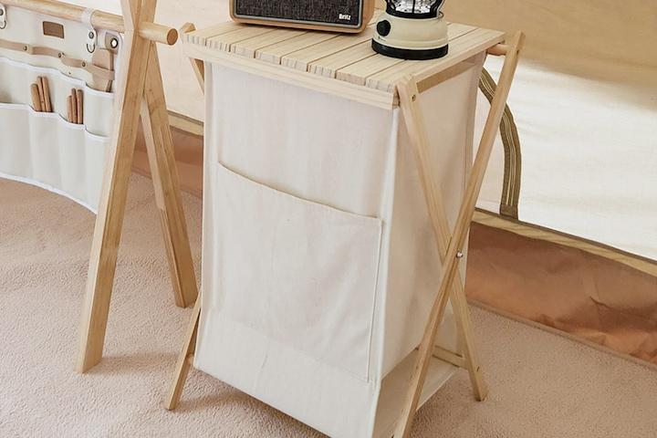 캠핑 우드 햄퍼 접이식 빨래바구니 세탁바구니 빨래통