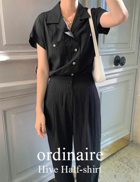 [10%할인/ordinaire] 하이브 하프셔츠 (3color/리오더중)