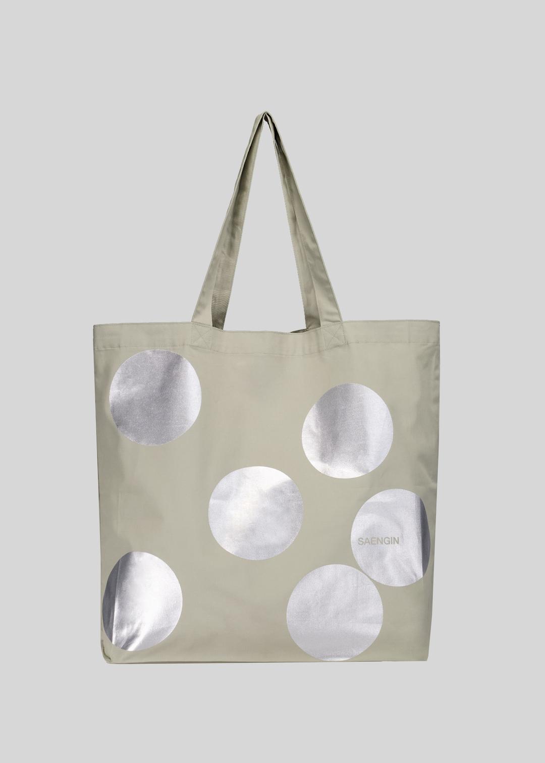 DOT TOTE BAG - KHAKI GRAY
