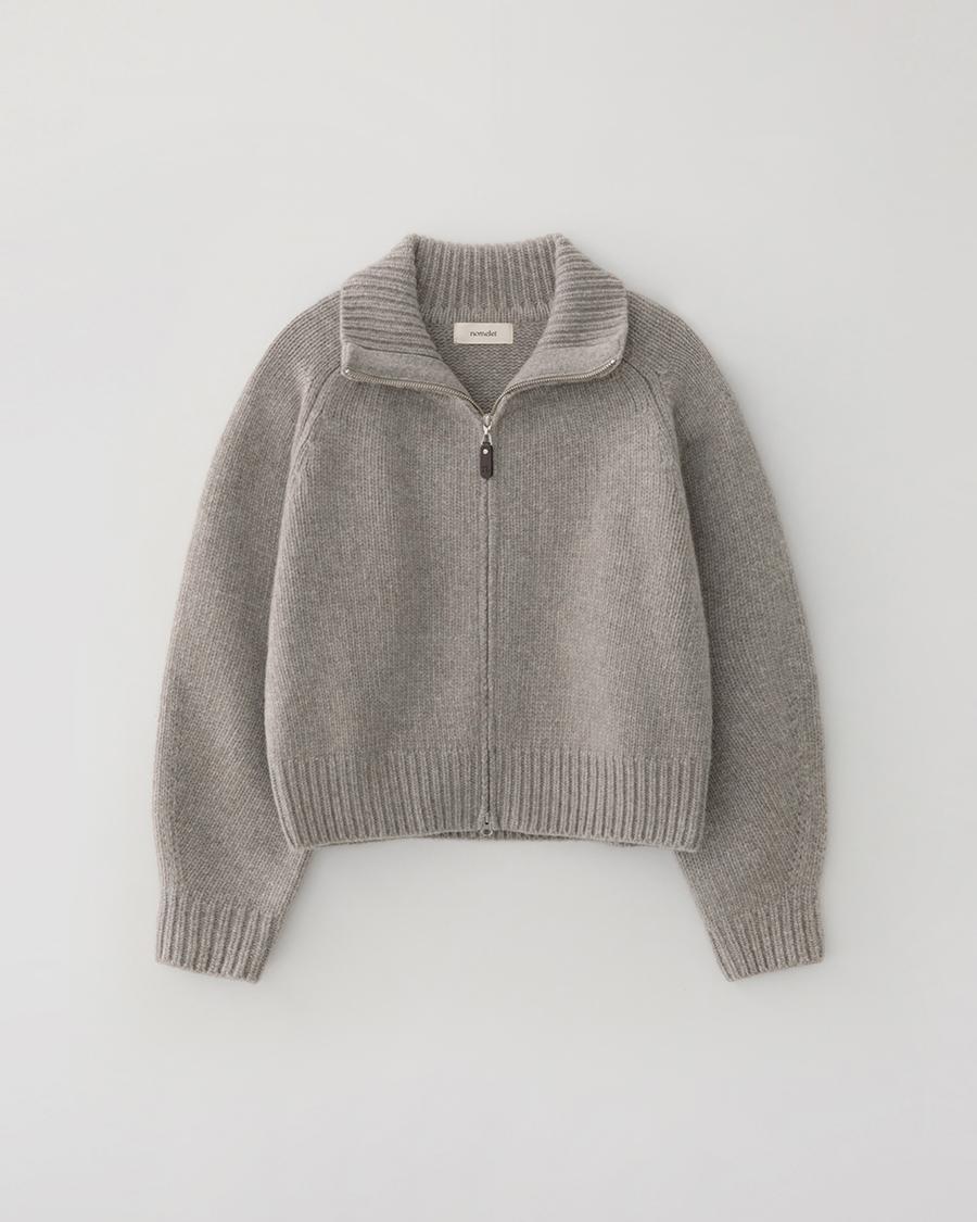 9/8 15:00 Villa knit zip-up - warm gray