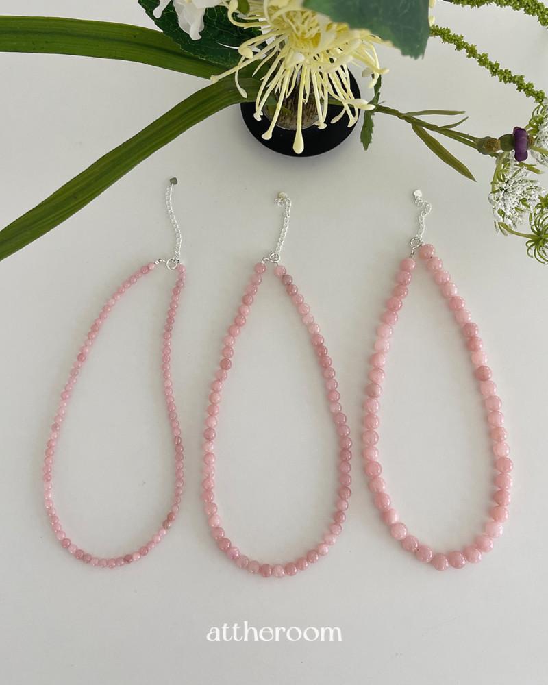 자체제작 실버925 채운옥 원석목걸이 볼목걸이 레이어드목걸이