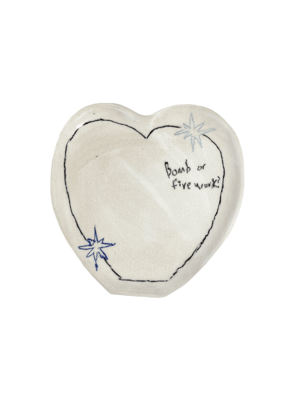 Heart Bombs or Firework? plate
