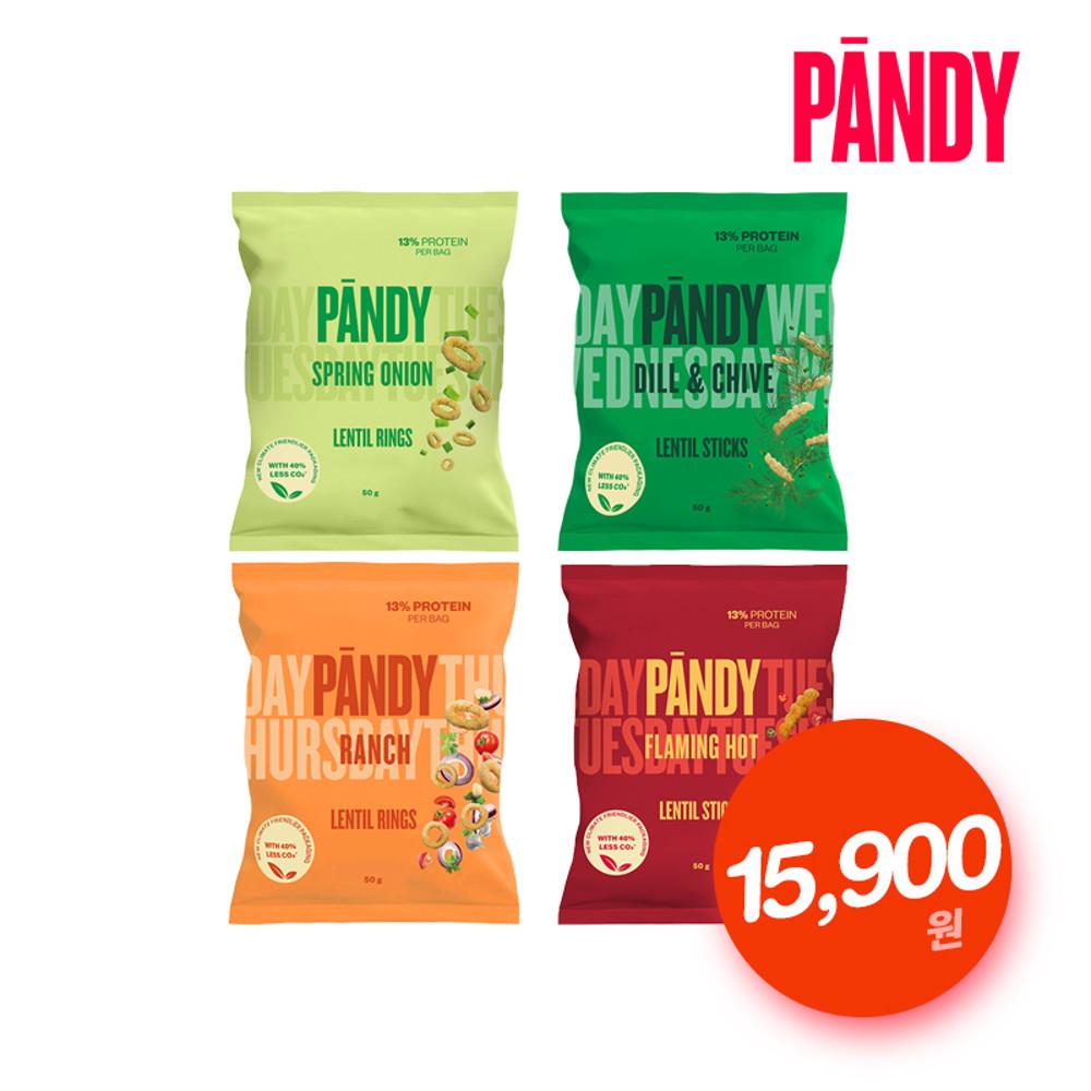 [팬디] 올인원세트(랜치 50g + 딜앤차이브 50g + 플레이밍핫 50g + 스프링어니언 50g)_Pandy [원산지:리투아니아]