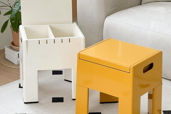 수납 스툴 미니 발받침대 플라스틱 풋스툴 낮은 보조 쇼파 화장대 간이 의자