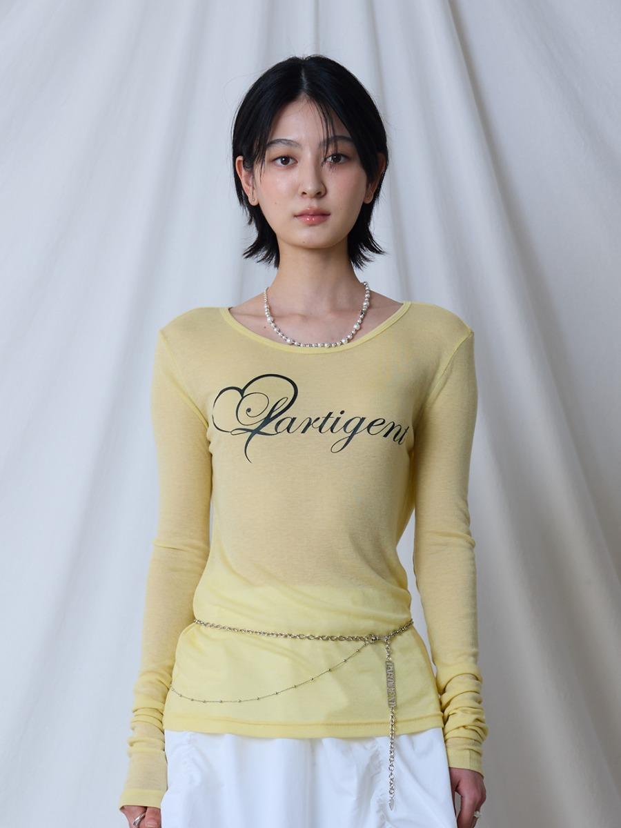 L17 LOGO SLIM T-SHIRT(YELLOW)