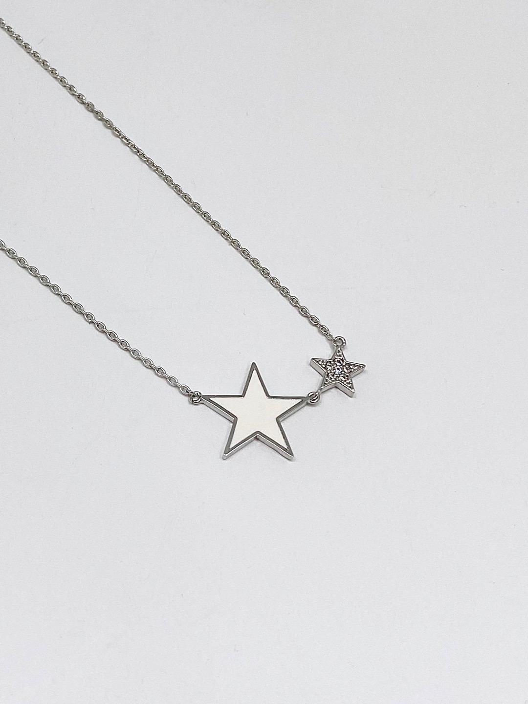 아웃스퀘어 YUSE STAR NECKLACE [WHITE]