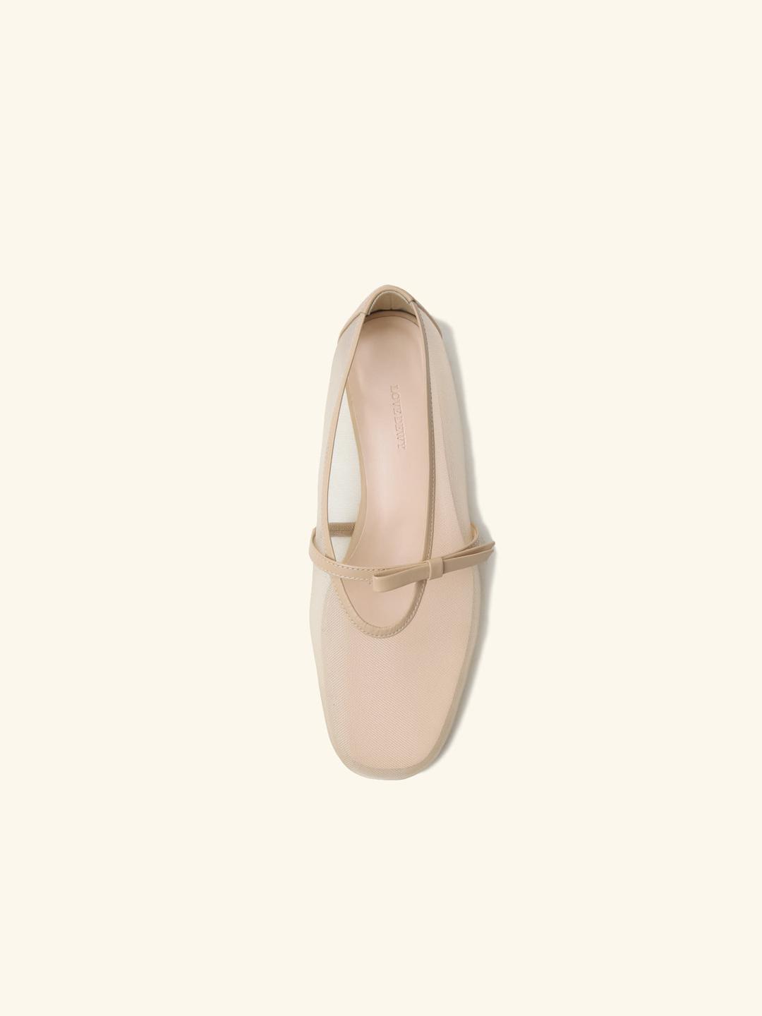 Side bow flat  (mesh ver.) / 베이지