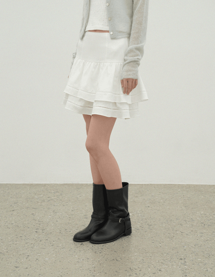 [2nd] [made] Anna lace skirt_ivory