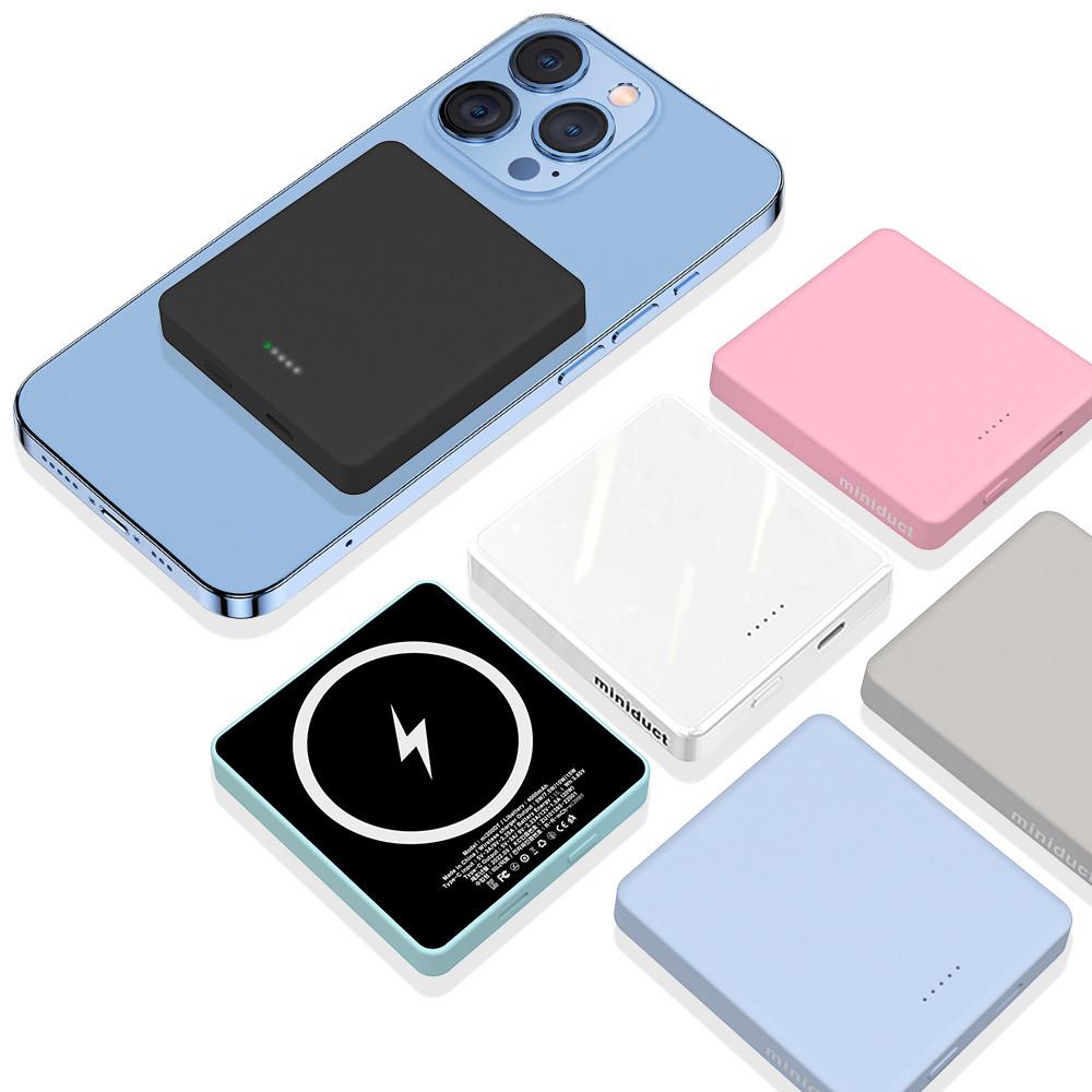 미니덕트 맥세이프 갤럭시 아이폰 초소형 미니 무선 고속 충전 보조배터리 4000mAh