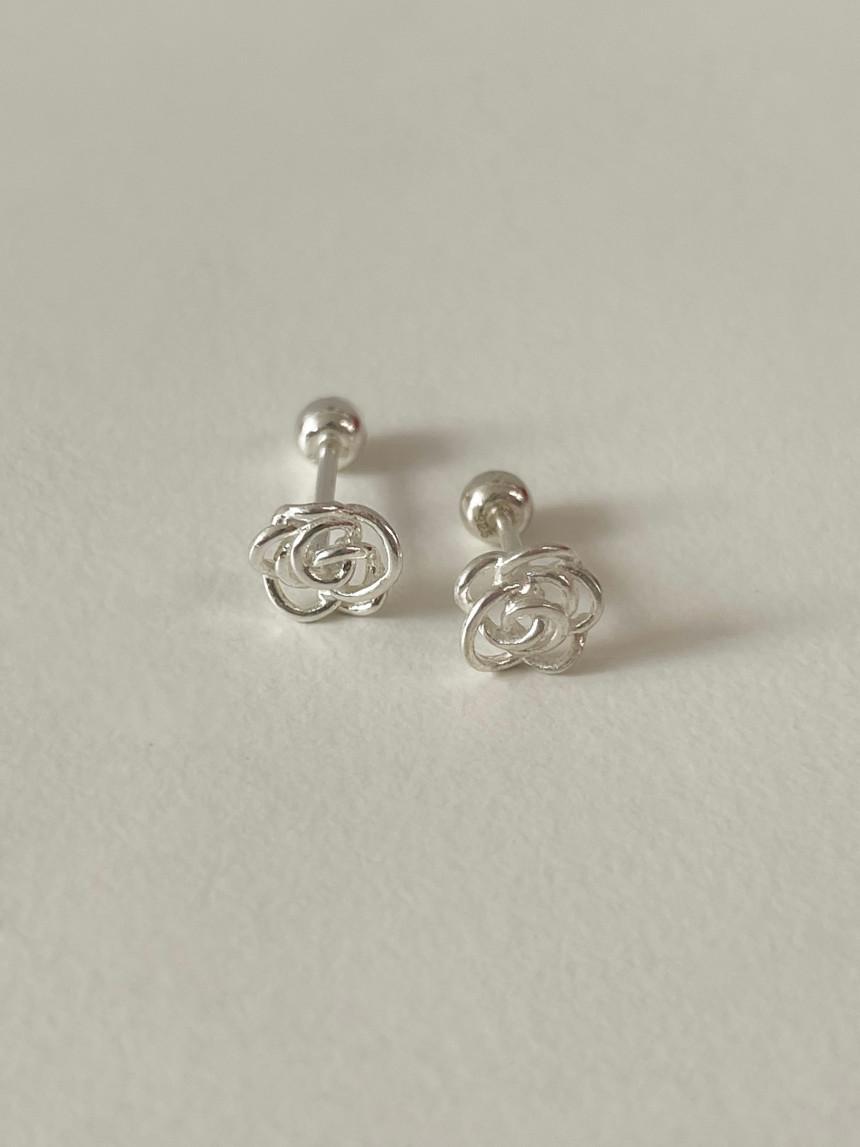 [925 silver] 로이 꽃 은 피어싱 (2 size)