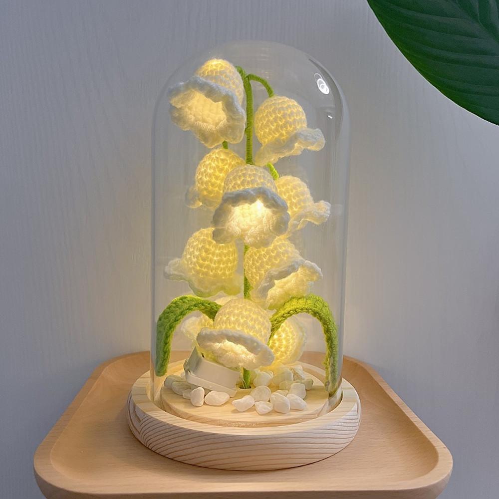 DIY 은방울 꽃 뜨개질 재료 세트 무드등 만들기 취미 뜨개 꽃  액자 리스 만들기 세트