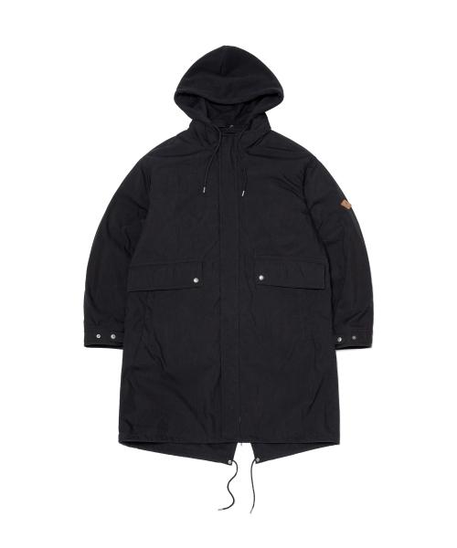 피쉬테일 후드 패딩 자켓 BLACK