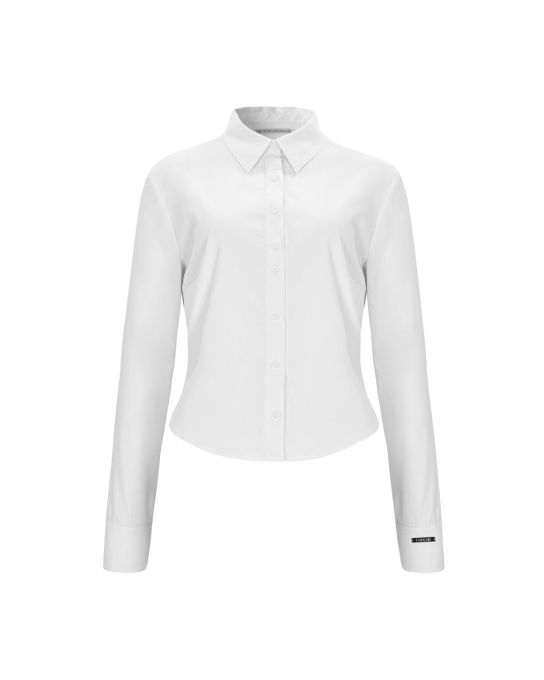 CS TOP BASIC CROP SHIRTS2-011 (WHITE)