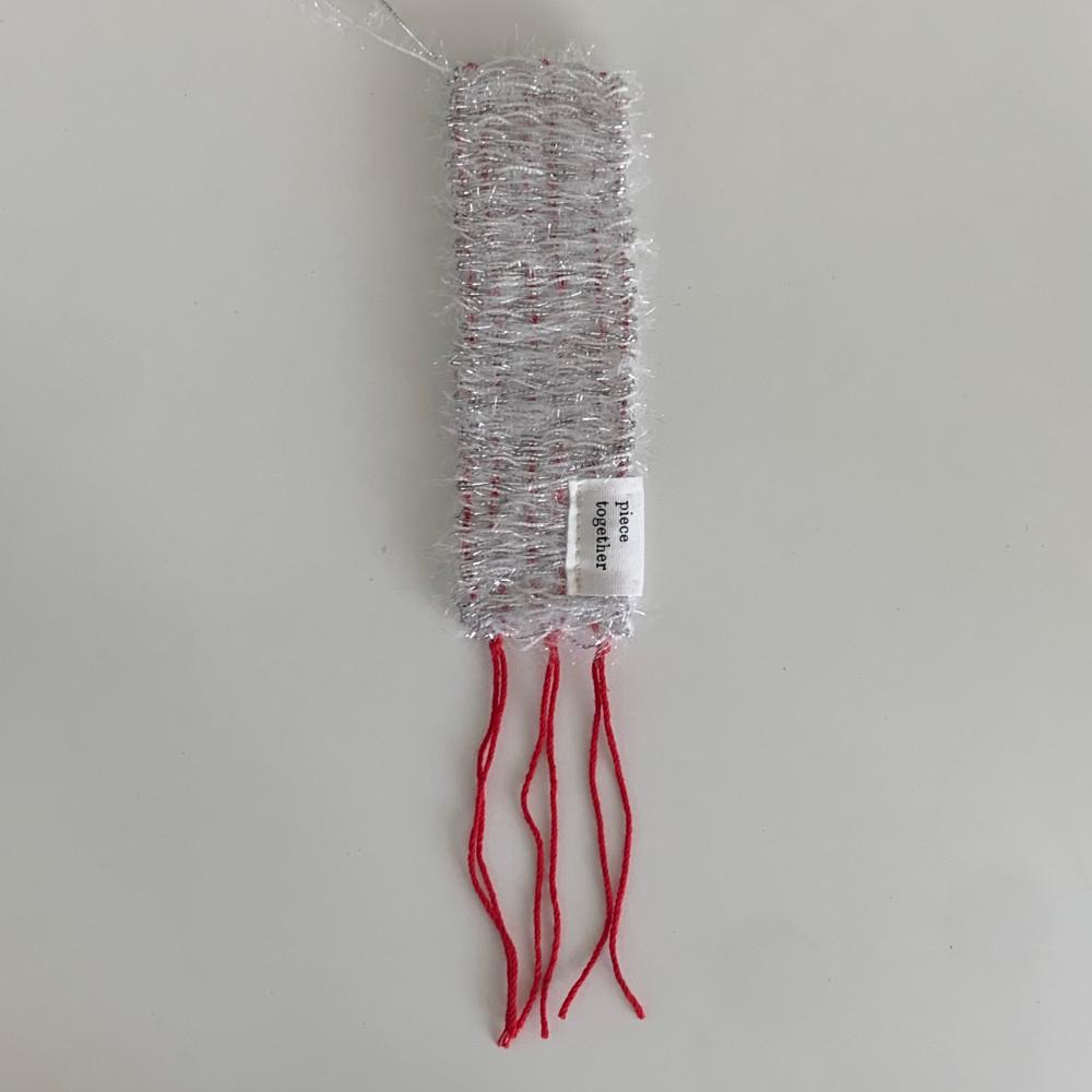 Silver/Red point bookmark 북마크 위빙 코스터