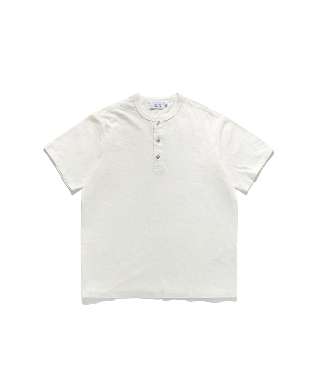 HENLEY NECK T-SHIRTS / OFF WHITE
