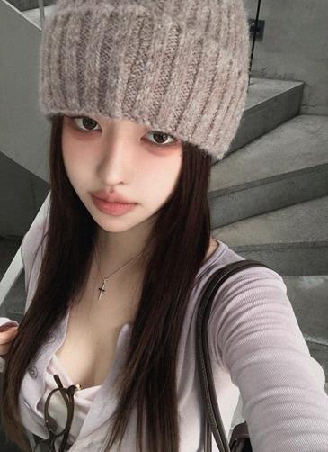 핏 예뻐요,💭프렌 파스텔 모브톤 울니트 울비니 모자 꾸안꾸 가을모자 겨울모자(아이/연베/진베/그레이/블랙)